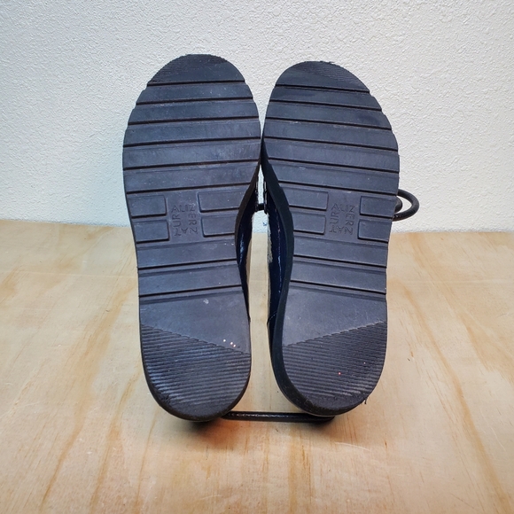 Naturalizer Navy Blue Patent Leather Platform Loafers Size 8 - Picture 12 of 16